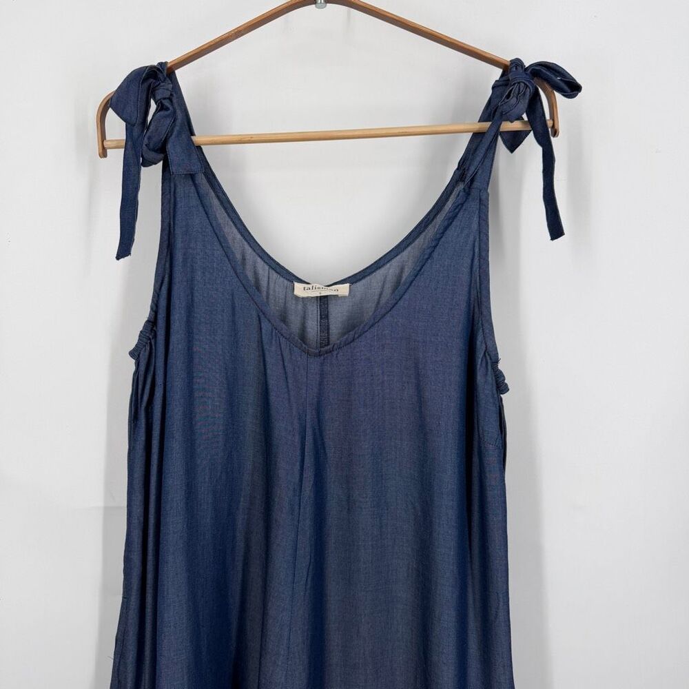 Talisman Temple Floral V-Neck Sleeveless Wide Leg Jumpsuit Sz S - Picture 5 of 9